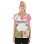 Shabby Chic Roses Cap Sleeve Top