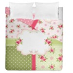 Shabby Chic Roses Duvet Cover Double Side (Queen Size)