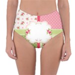 Shabby Chic Roses Reversible High-Waist Bikini Bottoms