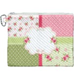 Shabby Chic Roses Canvas Cosmetic Bag (XXXL)