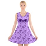 Prince love Symbol V-Neck Sleeveless Dress