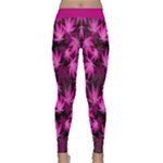 Dark Pink Cannabis Marijuana Classic Yoga Leggings