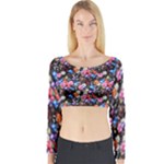 d20 Dice Long Sleeve Crop Top