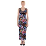 d20 Dice Fitted Maxi Dress