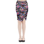 d20 Dice Midi Wrap Pencil Skirt