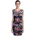 d20 Dice Sleeveless Velvet Midi Dress