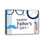 hipster happy Fathers Day  Mini Canvas 7  x 5  (Stretched)