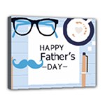 hipster happy Fathers Day  Canvas 14  x 11  (Stretched)