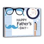 hipster happy Fathers Day  Canvas 16  x 12  (Stretched)