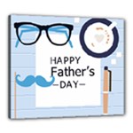 hipster happy Fathers Day  Canvas 24  x 20  (Stretched)