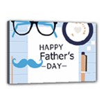 hipster happy Fathers Day  Canvas 18  x 12  (Stretched)