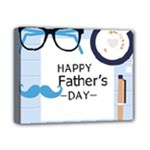 hipster happy Fathers Day  Deluxe Canvas 14  x 11  (Stretched)