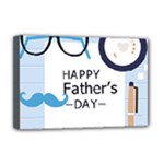 hipster happy Fathers Day  Deluxe Canvas 18  x 12  (Stretched)