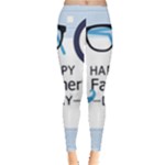 hipster happy Fathers Day  Leggings 