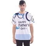 hipster happy Fathers Day  Men s Sports Mesh Tee