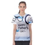 hipster happy Fathers Day  Women s Sport Mesh Tee