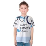 hipster happy Fathers Day  Kids  Cotton Tee