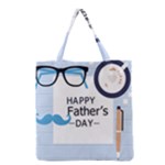 hipster happy Fathers Day  Grocery Tote Bag