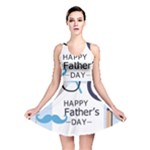 hipster happy Fathers Day  Reversible Skater Dress