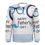 hipster happy Fathers Day  Men s Long Sleeve Tee