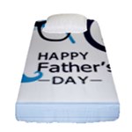 hipster happy Fathers Day  Fitted Sheet (Single Size)