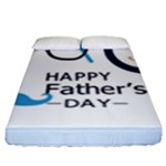 hipster happy Fathers Day  Fitted Sheet (King Size)