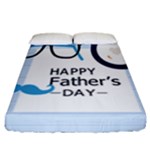 hipster happy Fathers Day  Fitted Sheet (California King Size)