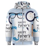 hipster happy Fathers Day  Men s Zipper Hoodie