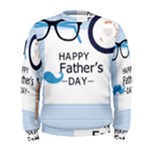 hipster happy Fathers Day  Men s Sweatshirt