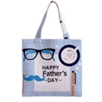 hipster happy Fathers Day  Zipper Grocery Tote Bag