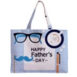 hipster happy Fathers Day  Zipper Mini Tote Bag