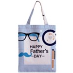 hipster happy Fathers Day  Zipper Classic Tote Bag