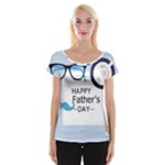 hipster happy Fathers Day  Cap Sleeve Top