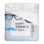 hipster happy Fathers Day  Duvet Cover (Full/ Double Size)