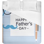 hipster happy Fathers Day  Duvet Cover (King Size)