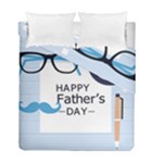 hipster happy Fathers Day  Duvet Cover Double Side (Full/ Double Size)