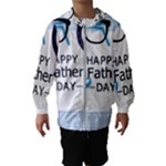 hipster happy Fathers Day  Hooded Windbreaker (Kids)