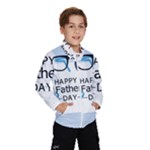 hipster happy Fathers Day  Windbreaker (Kids)