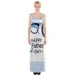 hipster happy Fathers Day  Maxi Thigh Split Dress