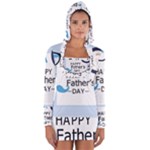 hipster happy Fathers Day  Long Sleeve Hooded T-shirt