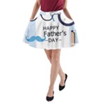 hipster happy Fathers Day  A-Line Pocket Skirt