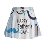 hipster happy Fathers Day  Mini Flare Skirt