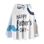 hipster happy Fathers Day  High Waist Skirt