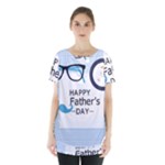 hipster happy Fathers Day  Skirt Hem Sports Top