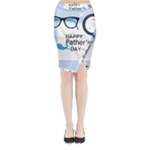 hipster happy Fathers Day  Midi Wrap Pencil Skirt