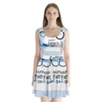 hipster happy Fathers Day  Split Back Mini Dress 