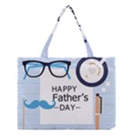 hipster happy Fathers Day  Medium Tote Bag