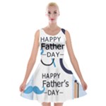 hipster happy Fathers Day  Velvet Skater Dress