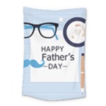 hipster happy Fathers Day  Small Tapestry