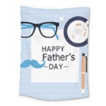 hipster happy Fathers Day  Medium Tapestry